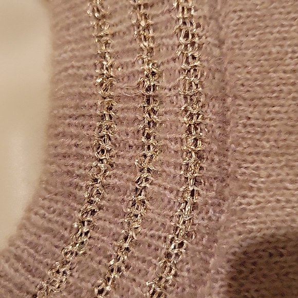 KAFFE Sweater L Blue White Cream Pink Stripes - Picture 7 of 13